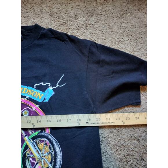Vintage 90s Harley Davidson Grail Lightning T Shirt Size Large Fun Wear - Picture 6 of 6